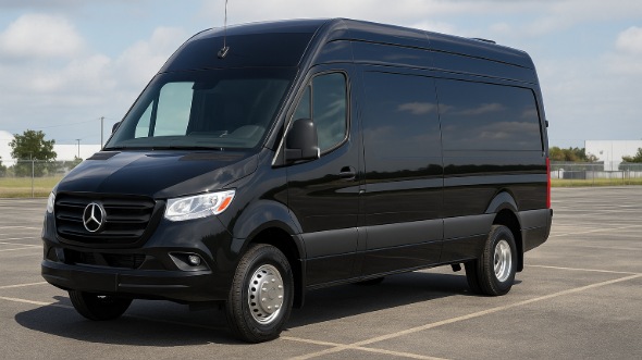 Exterior of Charter Bus Company West Allis's 14 Passenger Sprinter Limousine in West Allis