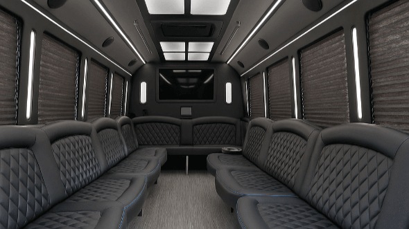 Interior of Charter Bus Company Kenosha's 25 Passenger Party Bus in Kenosha