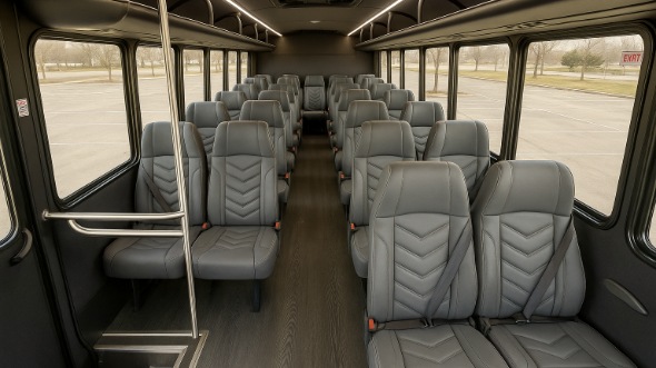 Interior of Charter Bus Company Green Bay's 30 Passenger Minibus in Green Bay