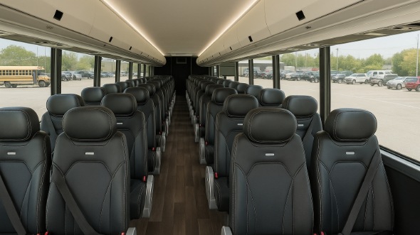Interior of Charter Bus Company Green Bay's 35 Passenger Minibus in Green Bay