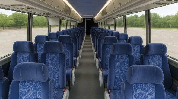 Interior of Charter Bus Company Green Bay's 44 Passenger Charter Bus in Green Bay