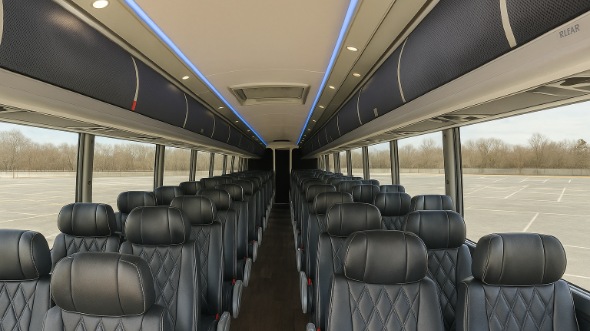 Interior of Charter Bus Company Green Bay's 45 Passenger Charter Bus in Green Bay