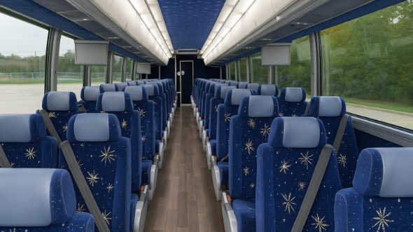 Interior of Charter Bus Company Green Bay's 47 Passenger Charter Bus in Green Bay