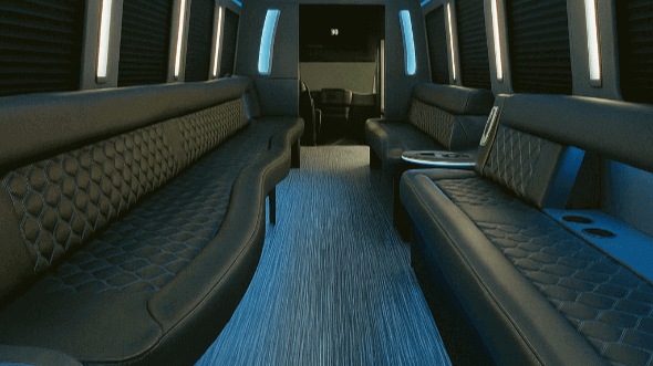 Interior of Charter Bus Company Racine's 50 Passenger Party Bus in Racine