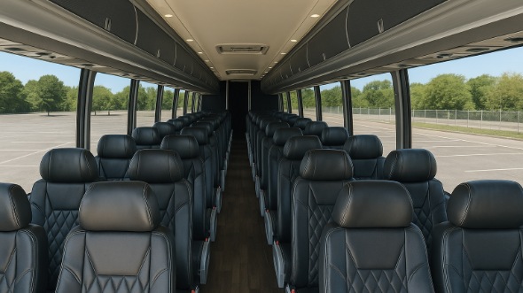 Interior of Charter Bus Company Green Bay's 51 Passenger Charter Bus in Green Bay