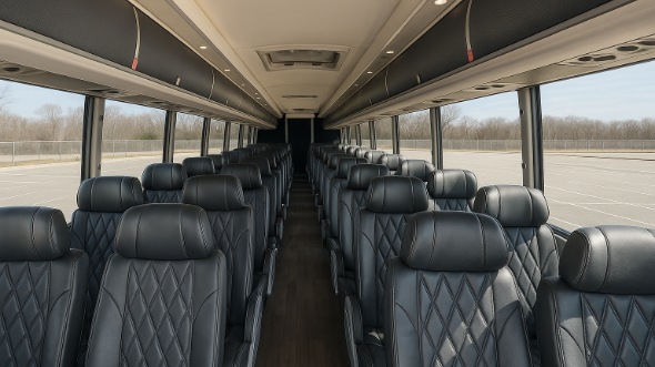 Interior of Charter Bus Company Green Bay's 55 Passenger Charter Bus in Green Bay