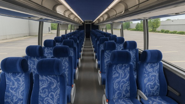 Interior of Charter Bus Company Green Bay's ADA Charter Bus in Green Bay