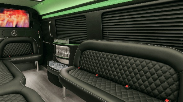 green bay 15 passenger party bus interior